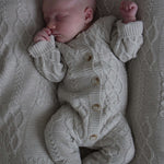 Luna + Luca Mixed Knit Jumpsuit Milk & Baby