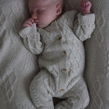 Luna + Luca Mixed Knit Jumpsuit Milk & Baby