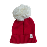 Luna + Luca Pom Beanie - Red