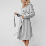 Ribbed Hooded Robe