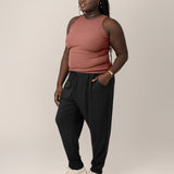 Bamboo Maternity & Postpartum Jogger | Black