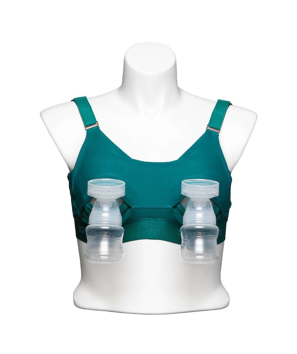 Journey Hands Free Affirmation Pumping Bra | Deep Teal Milk & Baby