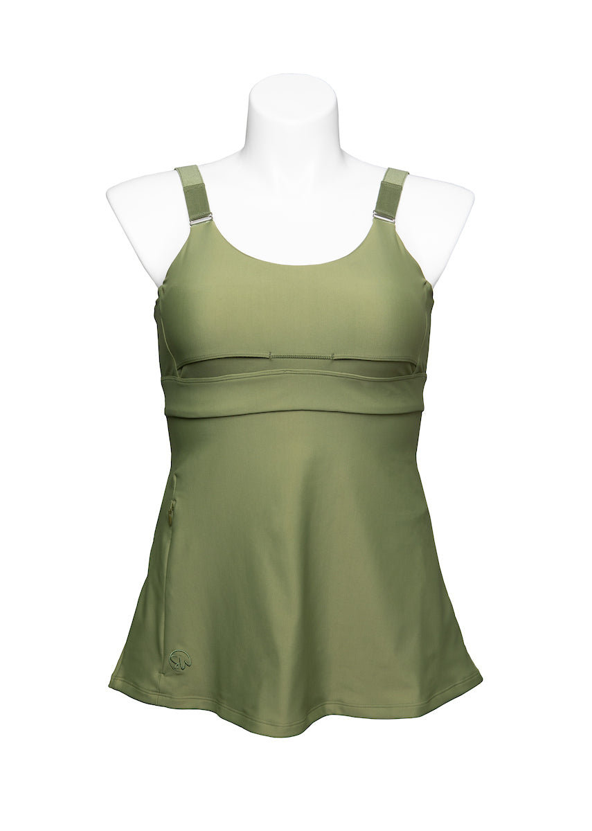 Journey Hands Free Pumping Tank (Olive)