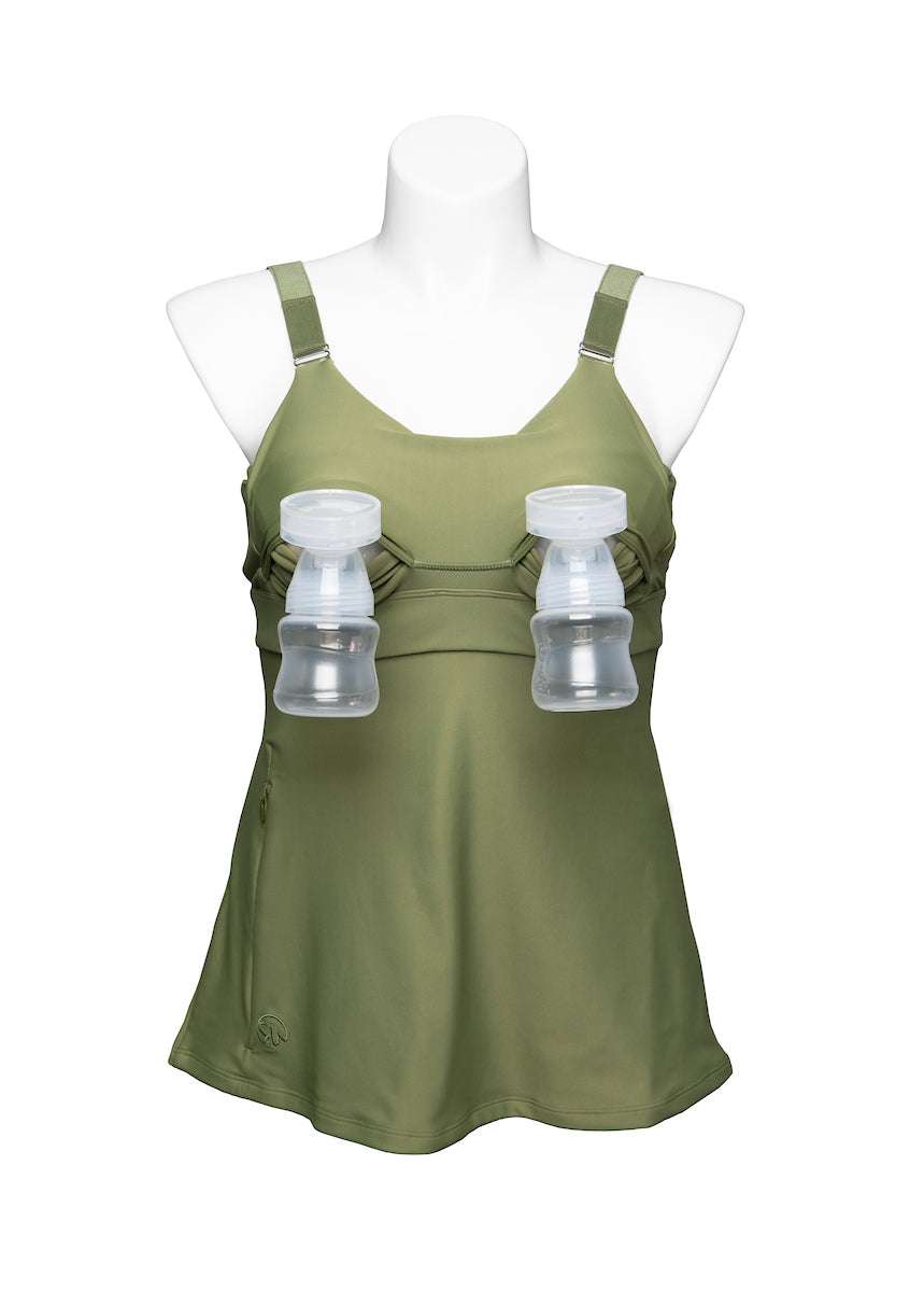 Journey Hands Free Pumping Tank | Olive Milk & Baby