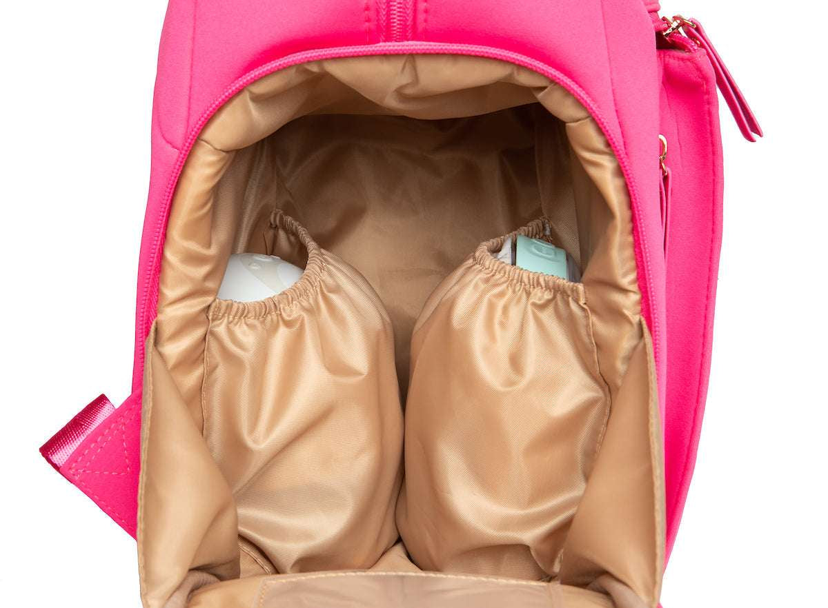 Fiona Breast Pump Backpack | Hot Pink Milk & Baby