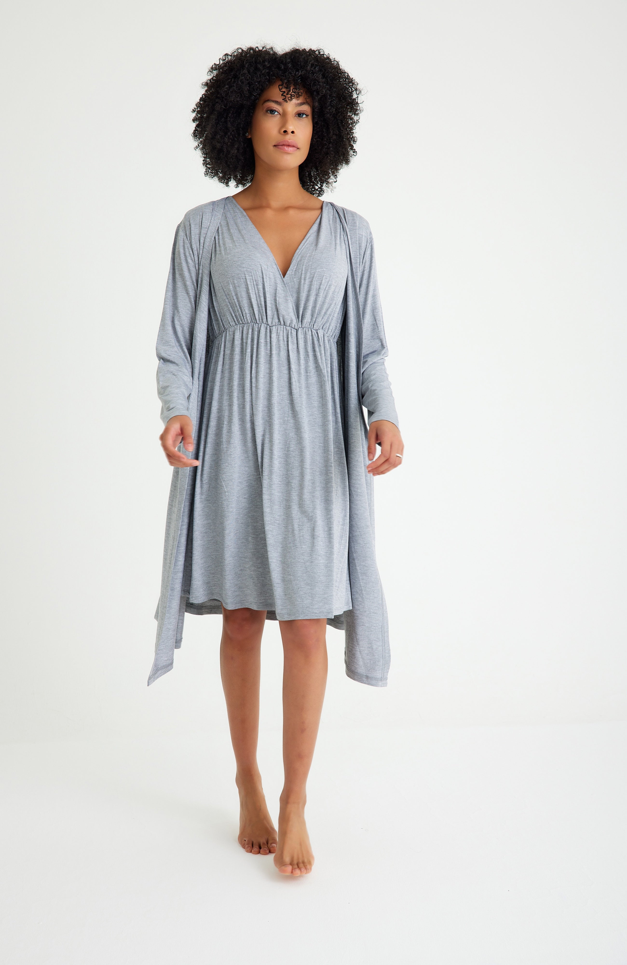 Sleep Well Maternity/Nursing Nightgown & Robe Set | Milk & Baby