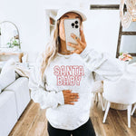 Santa Baby Varsity Maternity Sweatshirt Milk & Baby