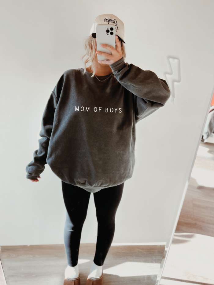 Mom Of Boys or Mom of Girls Sweatshirt Milk & Baby