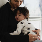 Black & White Yin Yang | Bamboo Zip Pajamas Milk & Baby