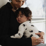 Black & White Yin Yang | Bamboo Zip Pajamas Milk & Baby