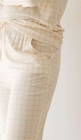 Golden Grid | Women's Bamboo Pajamas Milk & Baby