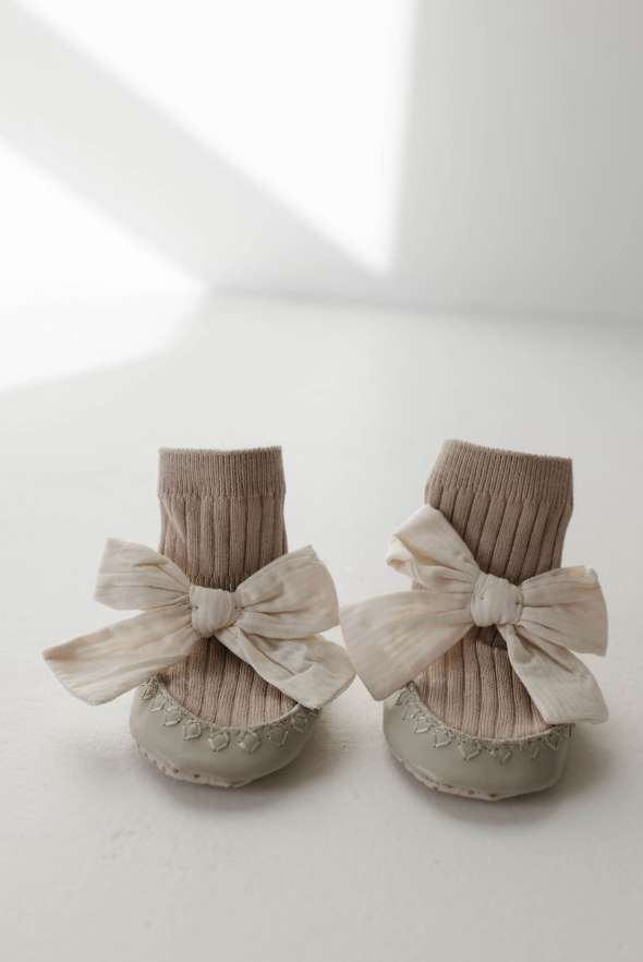 Ballerina Slipper Socks Milk & Baby