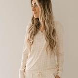 Women's Bamboo Pajamas | Golden Grid