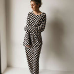 Black Checkerboard | Adult Bamboo Pajamas Milk & Baby