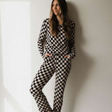 Black Checkerboard | Women's Bamboo Pajamas Milk & Baby