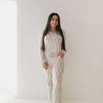 Smile Checkerboard | Women's Bamboo Pajamas Milk & Baby