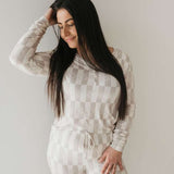 Smile Checkerboard | Women's Bamboo Pajamas Milk & Baby