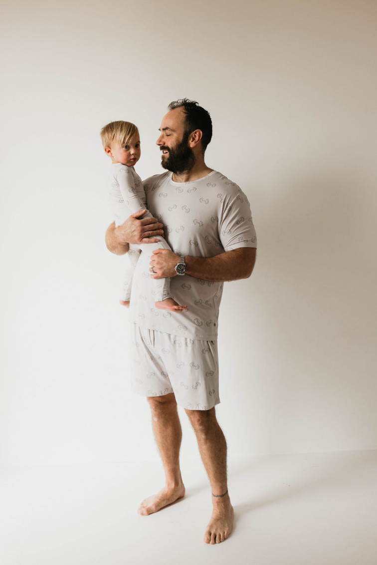 Arm Day | Men's Bamboo Short Pajamas | Milk & Baby