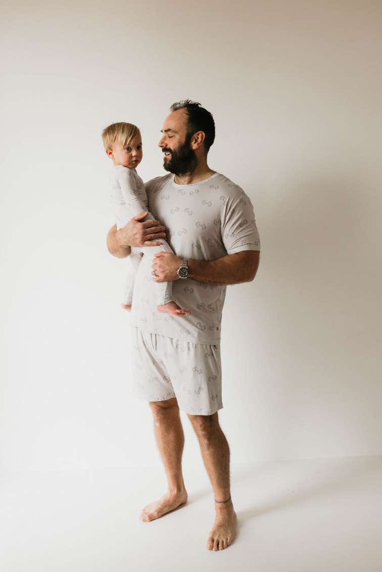 Arm Day | Men's Bamboo Short Pajamas Milk & Baby