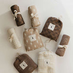 Faded Brown Checkerboard | Muslin Swaddle Milk & Baby