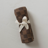 Muslin Swaddle | Faded Brown Checkerboard