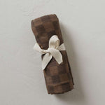 Faded Brown Checkerboard | Muslin Swaddle Milk & Baby