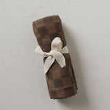 Faded Brown Checkerboard | Muslin Swaddle Milk & Baby