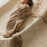 Tan & Cream Lightning Bolt | Bamboo Swaddle | Milk & Baby 