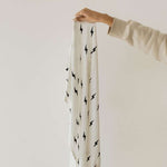 White & Black Lightning Bolt | Bamboo Swaddle Milk & Baby