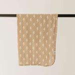 Tan & Cream Lightning Bolt | Bamboo Swaddle | Milk & Baby 