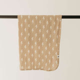 Tan & Cream Lightning Bolt | Bamboo Swaddle | Milk & Baby 