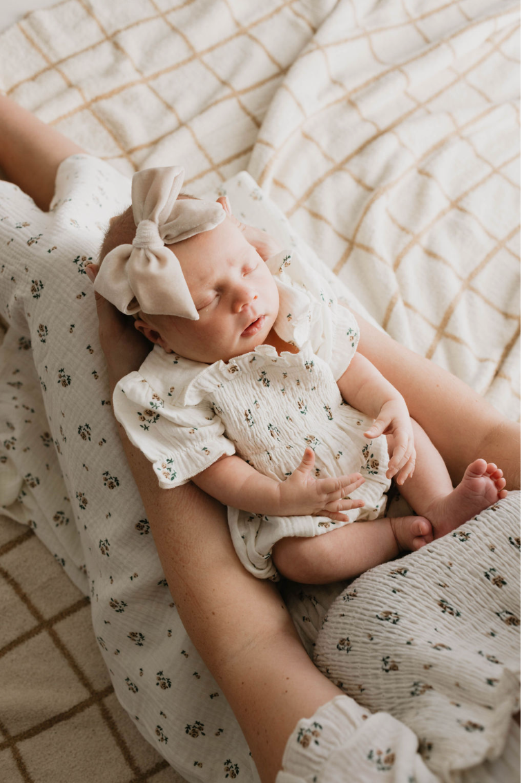 Garden Days | Ivory Floral Baby Romper Milk & Baby