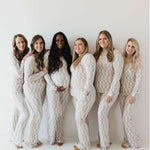 Smile Checkerboard | Women's Bamboo Pajamas Milk & Baby