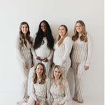 Smile Checkerboard | Women's Bamboo Pajamas Milk & Baby