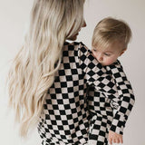 Black Checkerboard | Women's Bamboo Pajamas Milk & Baby