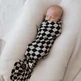 Bamboo Swaddle | Black Checkerboard