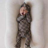 Faded Brown Checkerboard | Sleepy Time Set Milk & Baby