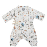 Space Print Baby Kimono Onesie