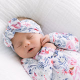 August Knotted Baby Gown and Hat Set with Headband | Bloom