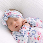 Stroller Society Knotted Baby Gown and Hat Set with Headband | Bloom Milk & Baby