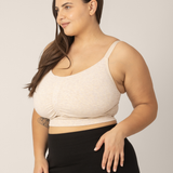 Sublime® Bamboo Hands-Free Pumping Lounge & Sleep Bra | Oatmeal Heather