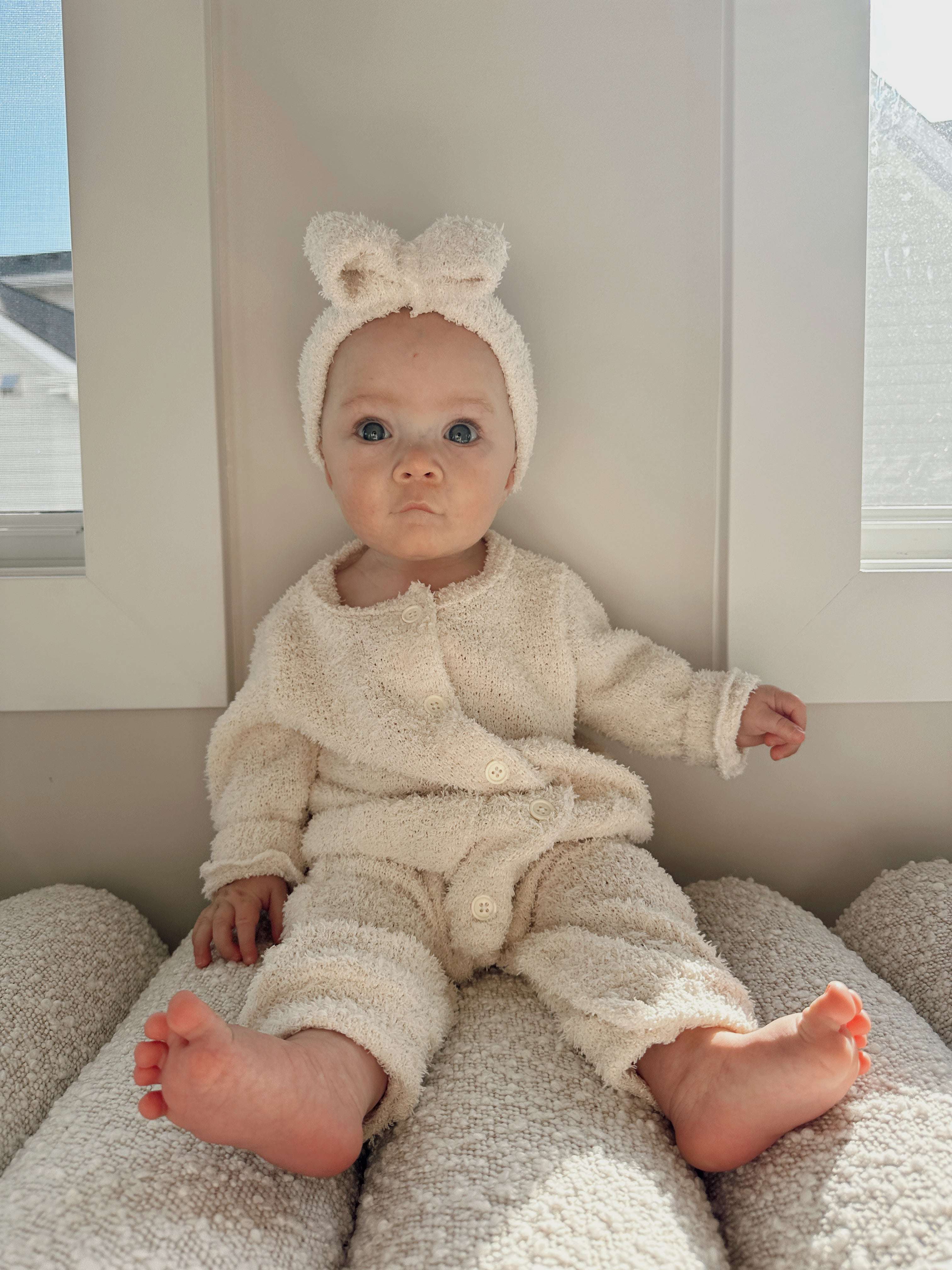 Luna + Luca Cozy Teddy Headband Milk & Baby