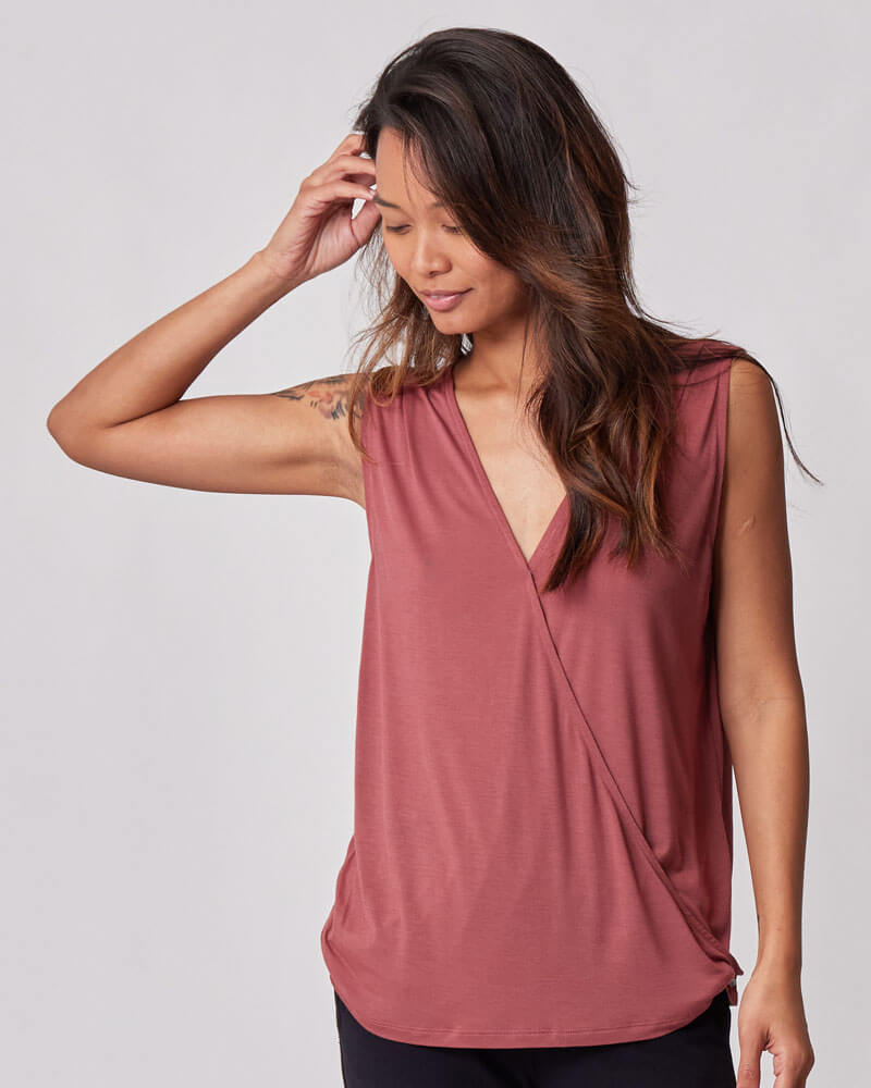 Every Way Maternity to Nursing Wrap Tank Top