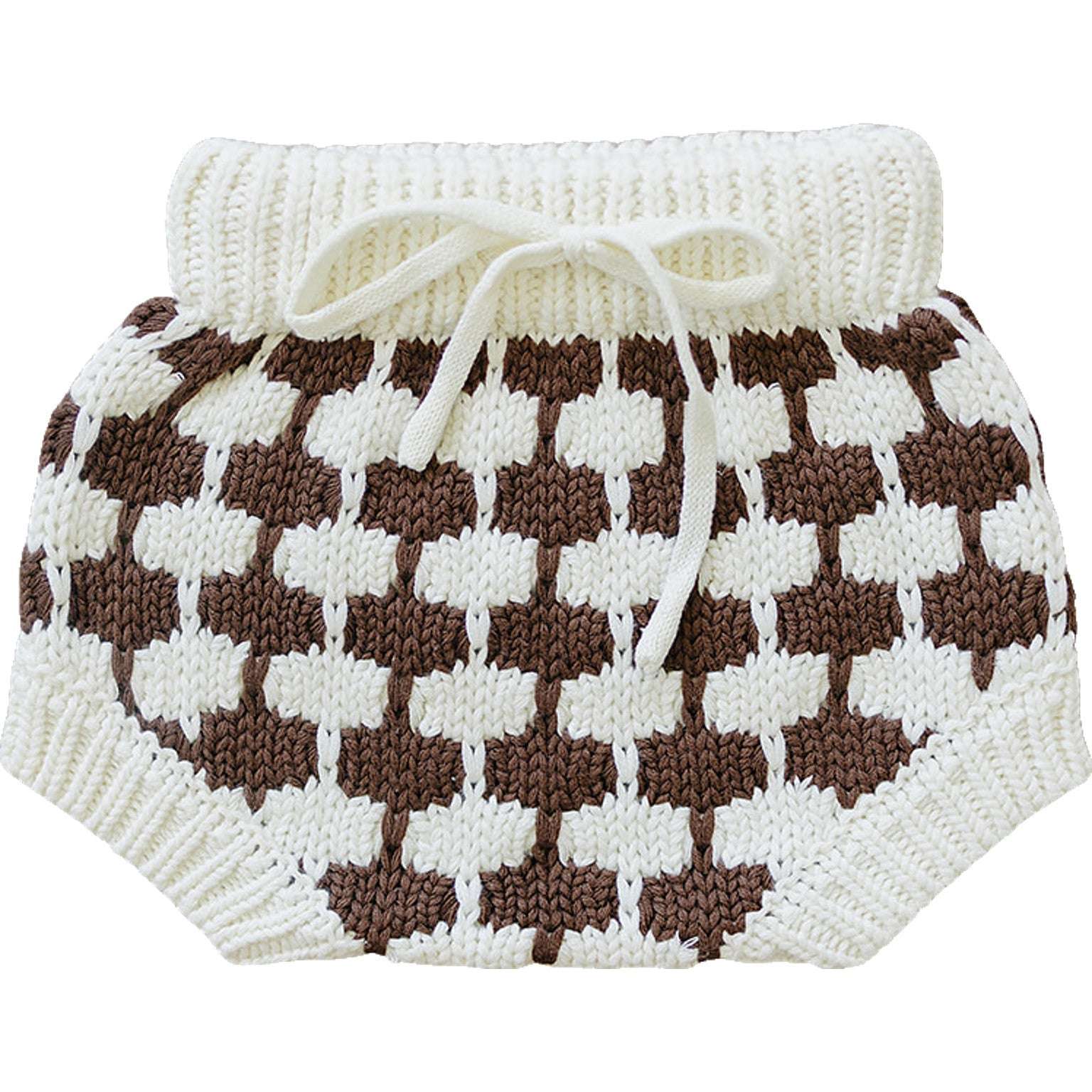 Brown + Cream Knit Bloomers Milk & Baby