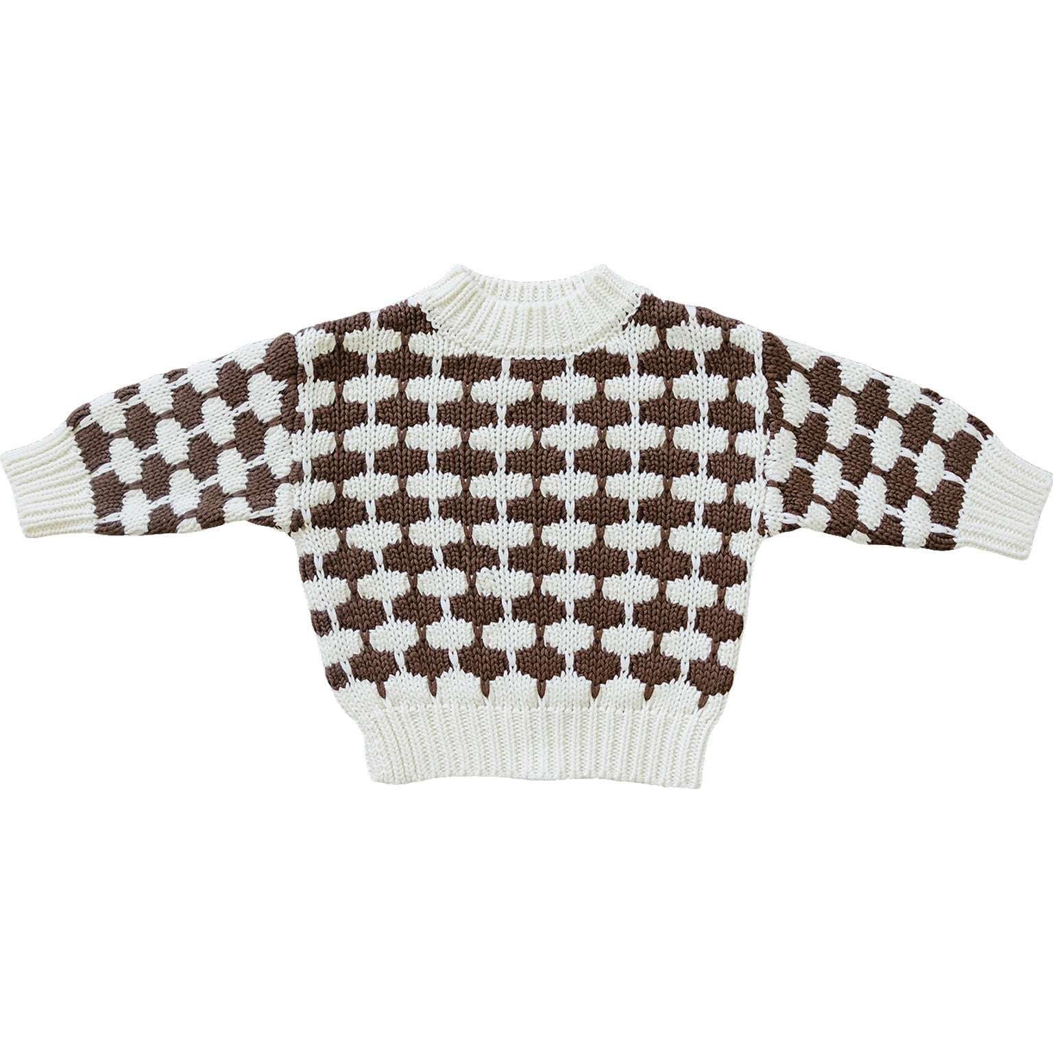 Brown + Cream Knit Sweater Milk & Baby