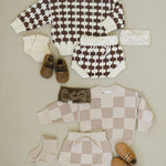 Brown + Cream Knit Sweater Milk & Baby