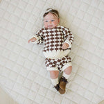 Brown + Cream Knit Bloomers Milk & Baby