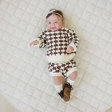 Brown + Cream Knit Bloomers Milk & Baby