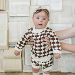 Brown + Cream Knit Bloomers Milk & Baby