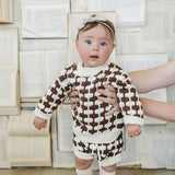 Brown + Cream Knit Bloomers Milk & Baby